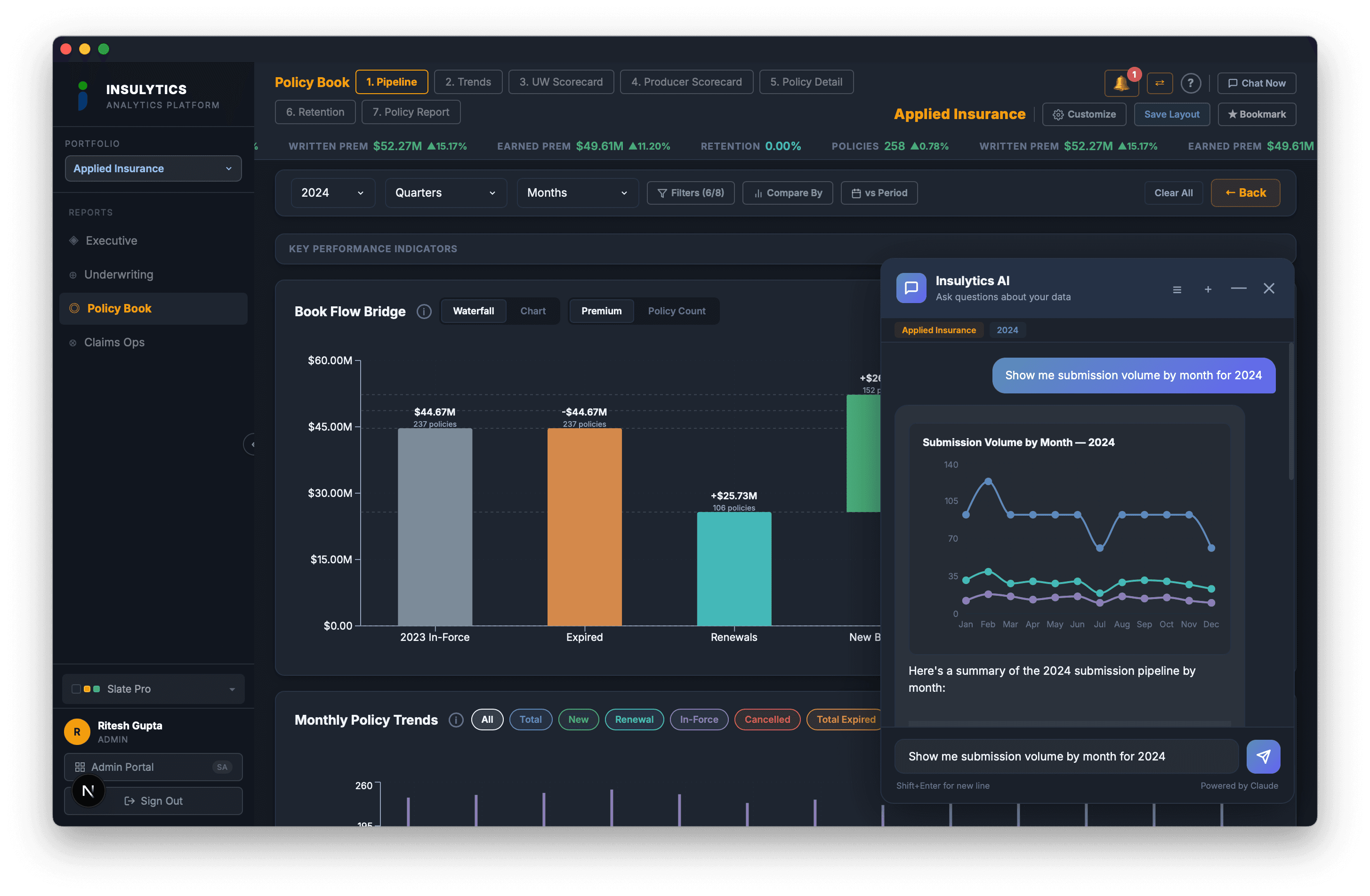 Insulytics AI — ask questions and get charts generated instantly